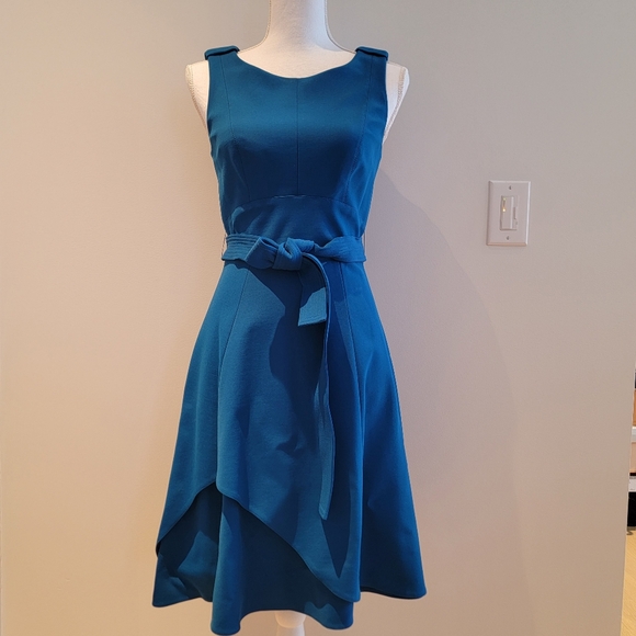 🖤KAREN MILLEN BLUE A LINE DRESS - Picture 2 of 12